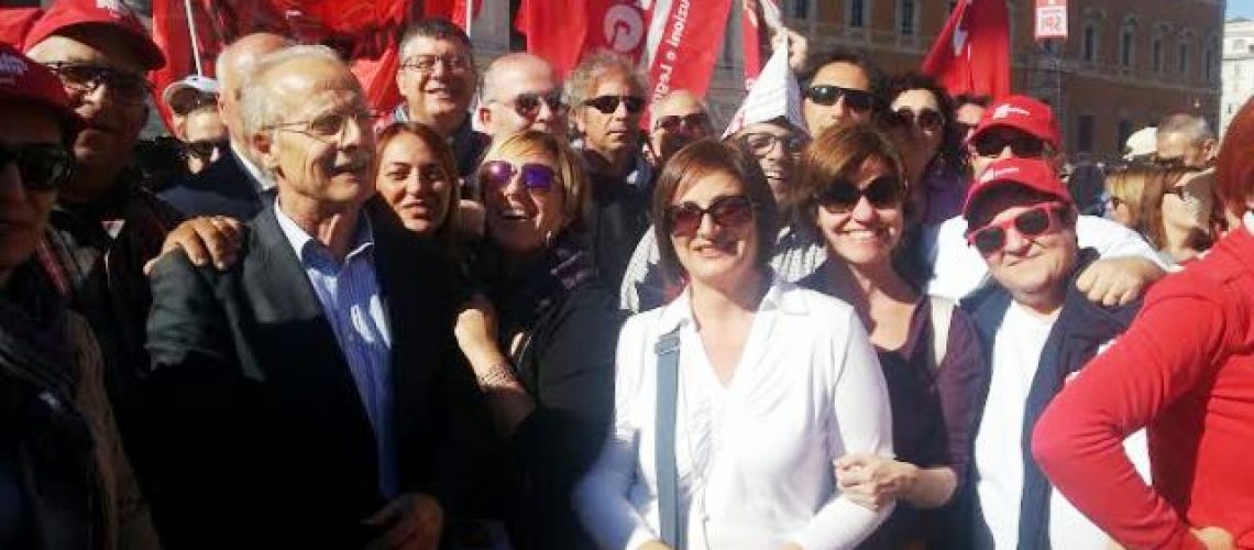 I dirigenti della Cgil di Ragusa a Roma