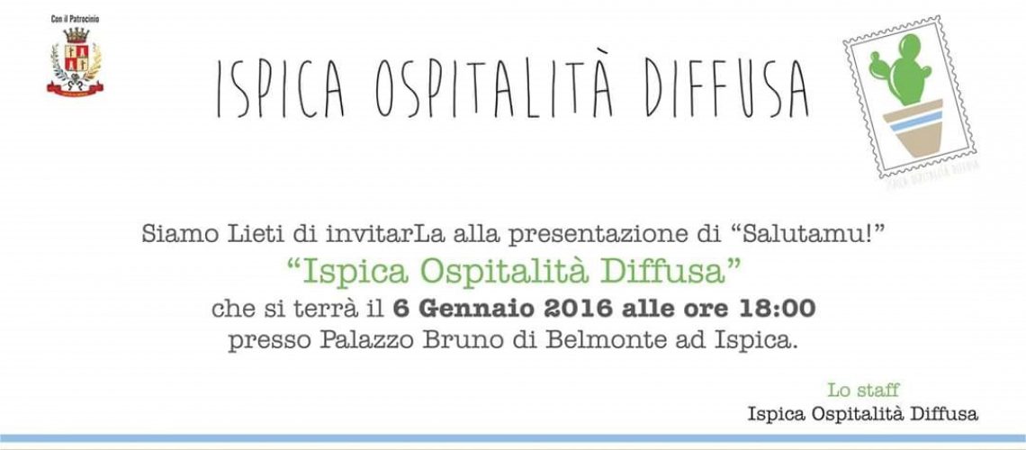 ISPICA - SALUTAMU - INVITO CONFERENZA STAMPA MERCOLEDI' 6 GENNAIO ORE 18 AULA CONSILIARE PALAZZO BRUNO DI BELMONTE