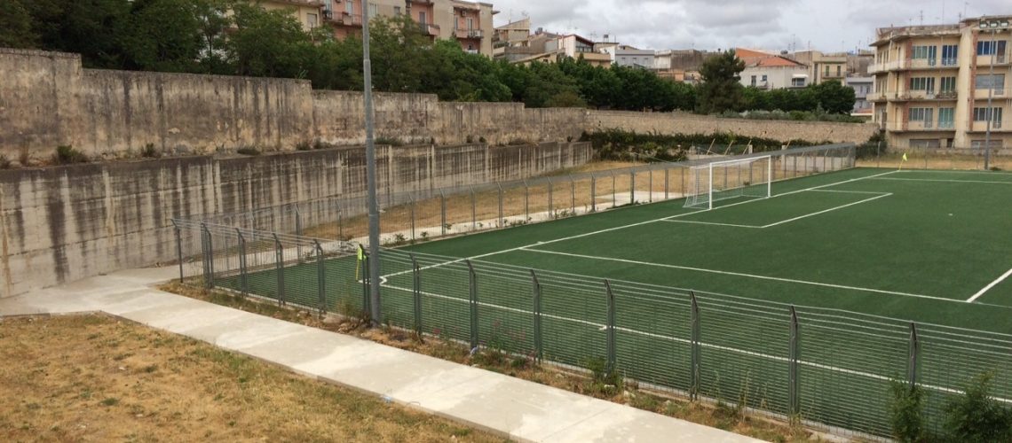 La zona in cui sorgerà l'area di sgambettamento