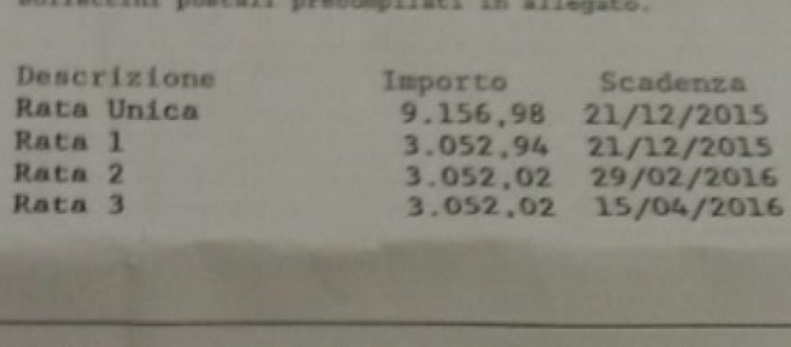 L'astronomica bolletta di oltre 9 mila euro