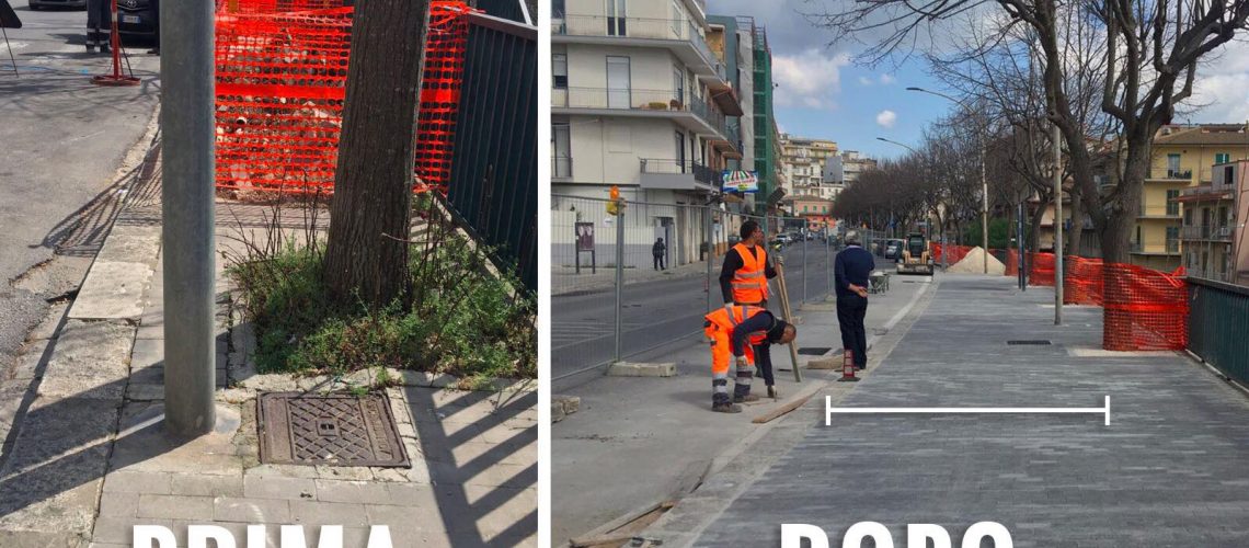 Lavori viale Napoleone Colajanni