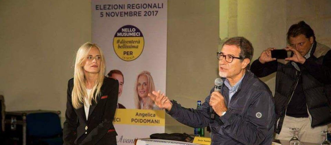 angelica poidomani con nello musumeci